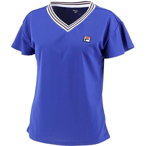 フィラ Fila レディース テニスウェア ゲームシャツ ミッドナイトブルー Vl2160 09 ゲームウェア 試合 トップス 半袖 練習 部活 可愛い Esports Paypayモール店 通販 Paypayモール