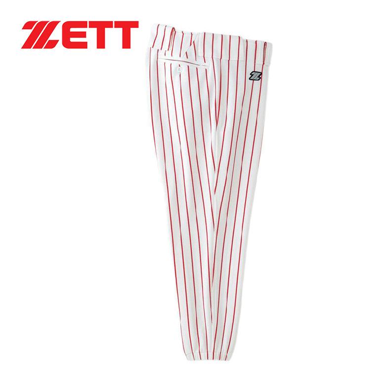 ゼット（ZETT） ストライプレギュラーパンツ BU612 1164 ホワイト