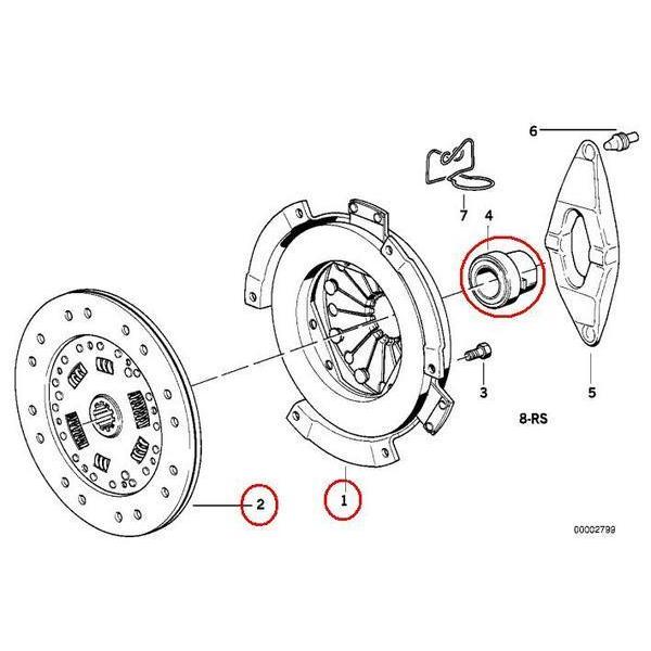BMW E36 M3C 3.2 Z3M クラッチキット クラッチセット 純正供給OEM品 2121 2228 289 新品 即納の画像