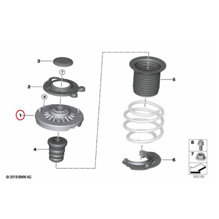 BMW F32 F33 F36 420i 428i 430i 435i 440i フロント アッパーマウント サポートベアリング 左右セット 31305A3C0D9の画像