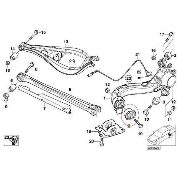 BMW E36 E46 E83 X3 リア リヤ トレーリングアームブッシュ トレーディングアームブッシュ 新品 左右セット 3332 6770 786 純正OEM品｜espri-parts｜02