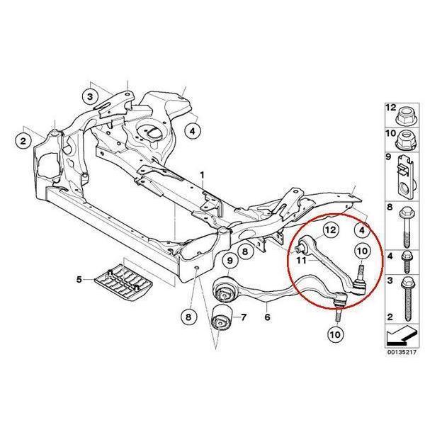 BMW E90 E91 E92 E93 320i 323i 325i 330i 335i フロント ロアアーム 