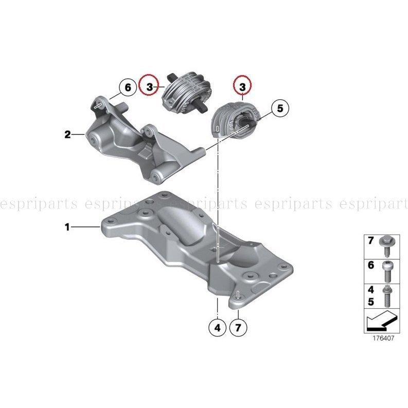 BMW F10 F11 523i 528i ミッションマウント 4気筒 ATマウント 左右セット 22326780269_1