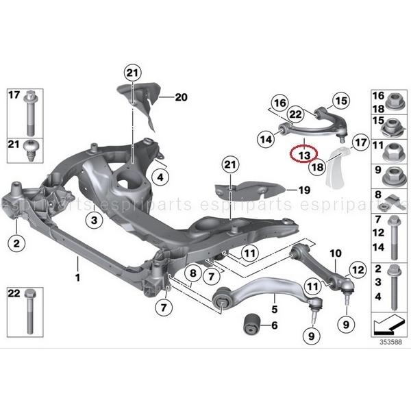 BMW F01 F02 LCI 後期 740i 750i 760i アッパーアーム アッパーコントロールアーム 3112 6857 516 左右共通 純正OEMの画像
