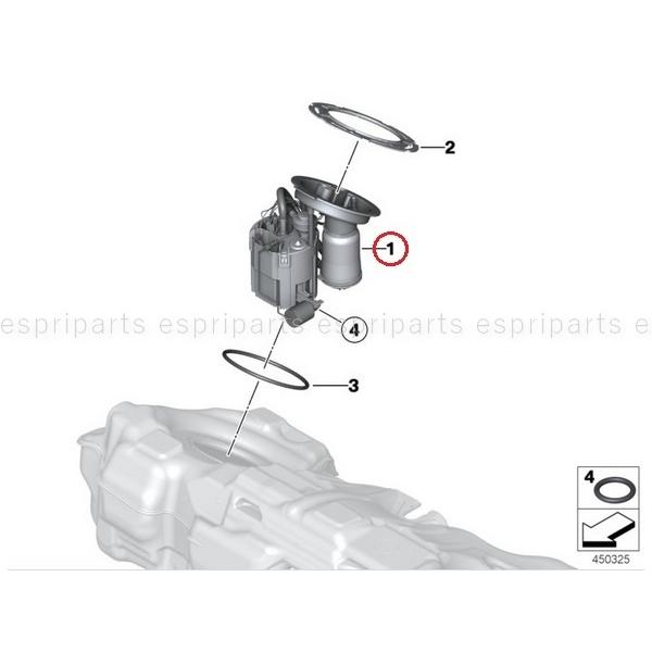 BMW F20 F21 116i 118i 120i フューエルポンプ 燃料ポンプ 1611 7243 974 BOSCH製 純正OEM品｜espri-parts｜02