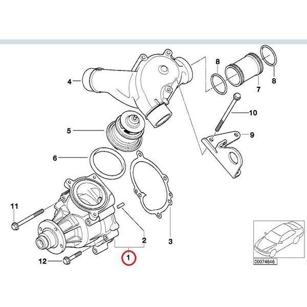 BMW E46 M3 M3CSL ウォーターポンプ ウオーターポンプ