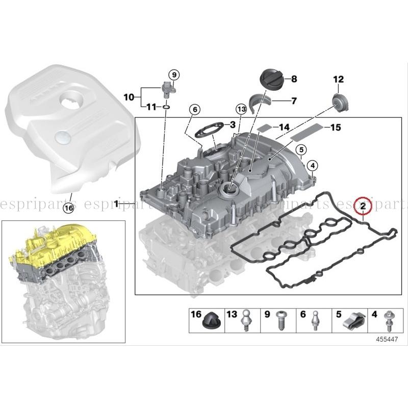 BMW BMW F20 120i F22 F23 220i F45 225ix F46 220ix ヘッドカバー