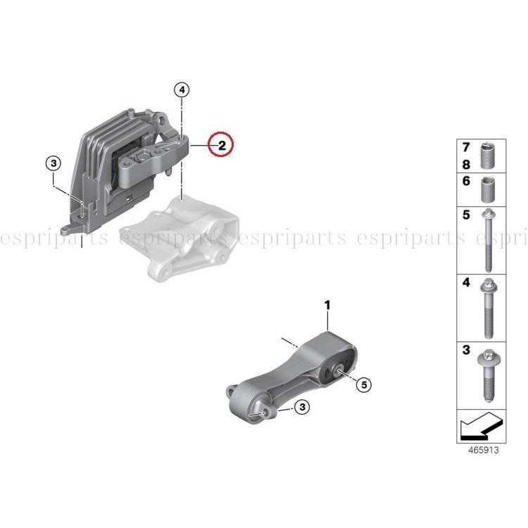 BMW BMW 1シリーズ F40 120dx エンジンマウント 右上 22118835566