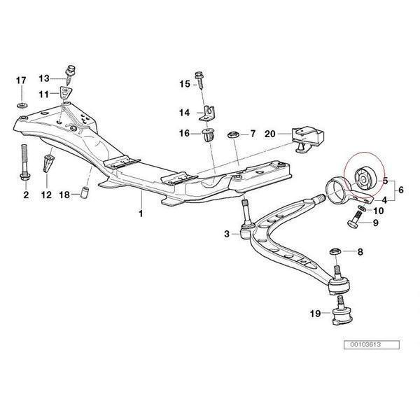 BMW BMW E36 318i 318is 320i 323i 325i 328i Z3 ロアアームブッシュ