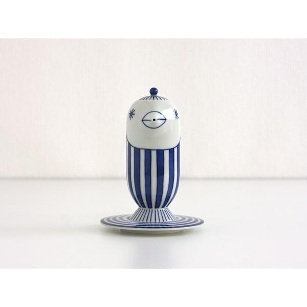 食器 醤油さし soypotBIRD 鳥型 太縞 上出長右衛門窯 ハイメ・アジョン