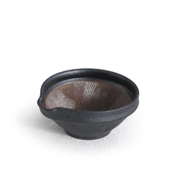 山只華陶苑 juju mortier すり鉢 4寸 黒 岐阜県多治見市 陶器 i-29429 | 