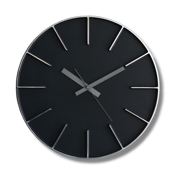 Lemnos Edge Clock (SIZE:L ブラック) AZ-0115 BK レムノス 壁掛時計 i-32220 | Lemnos