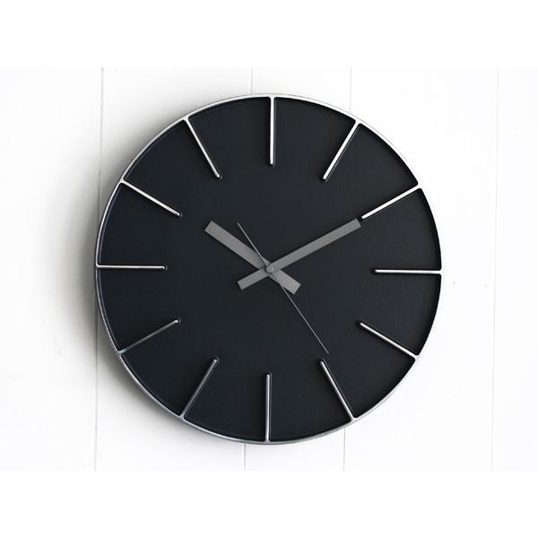 Lemnos Edge Clock (SIZE:L ブラック) AZ-0115 BK レムノス 壁掛時計 i-32220 | Lemnos | 01