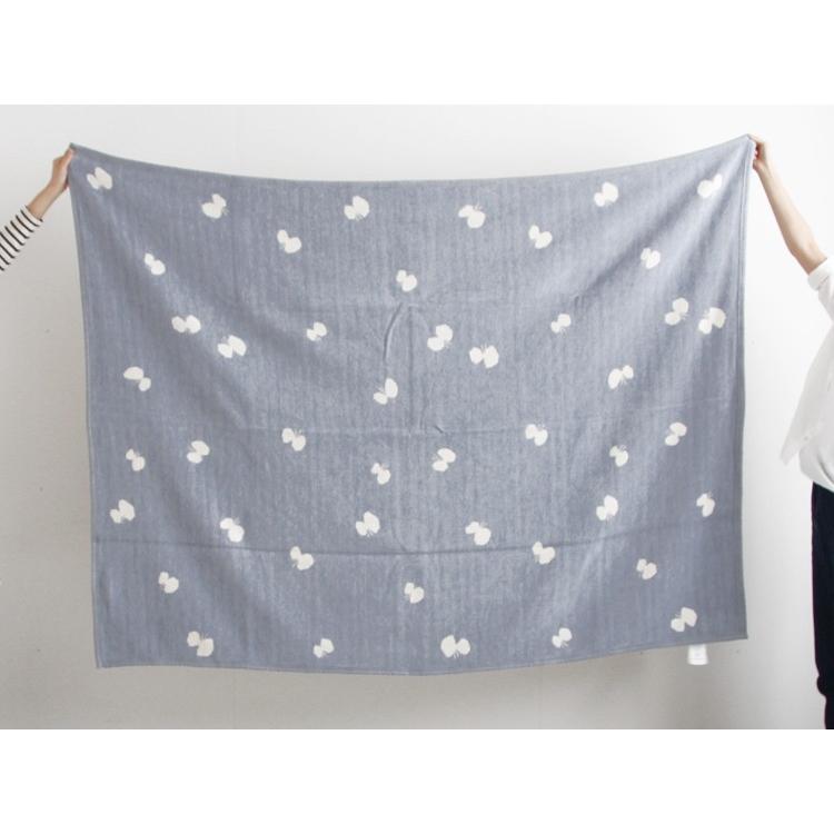 【正規取扱店】KLIPPAN シュニールコットン シングルブランケット CHOUCHO(SIZE:140cm×180cm ブルー) KP891435 23897 | KLIPPAN | 06