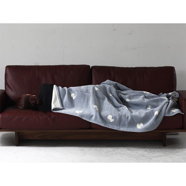 【正規取扱店】KLIPPAN シュニールコットン シングルブランケット CHOUCHO(SIZE:140cm×180cm ブルー) KP891435 23897 | KLIPPAN | 07
