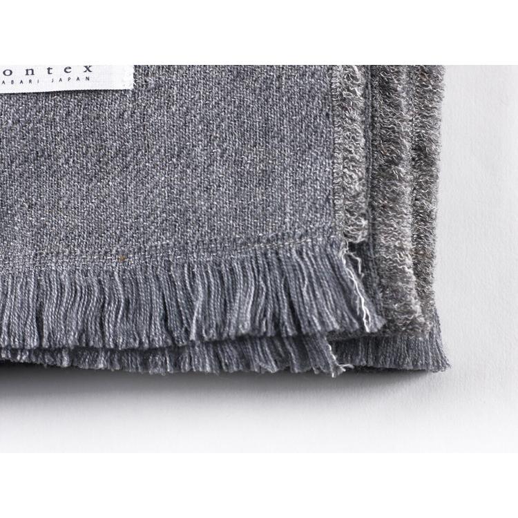 【kontex】 COTTON&WOOL　BLANKET（コットンウールブランケット） グレー 今治  21787 | kontex | 03