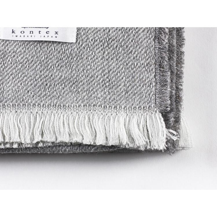 【kontex】 COTTON&WOOL　BLANKET（コットンウールブランケット） ライトグレー 今治  21788 | kontex | 03
