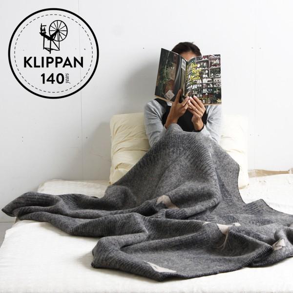 【正規取扱店】KLIPPAN クリッパン ウールシングルブランケット HORSES ON THE HILL(SIZE:1300mm×1800mm/グレー) KP891810 | KLIPPAN | 01