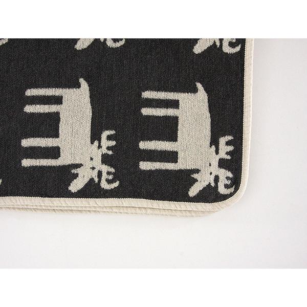 【正規取扱店】KLIPPAN シュニールコットンミニブランケット ムース(SIZE:約70cm×90cm/ダークグレー) KP112121 29706 | KLIPPAN | 03