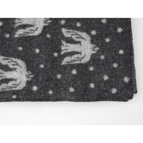 【正規取扱店】KLIPPAN2021aw ウールミニブランケット birds in the snow(SIZE:65×90cm/ダークグレー) kp892147【ミナ・ペルホネン 皆川明 】 24778 | KLIPPAN | 04