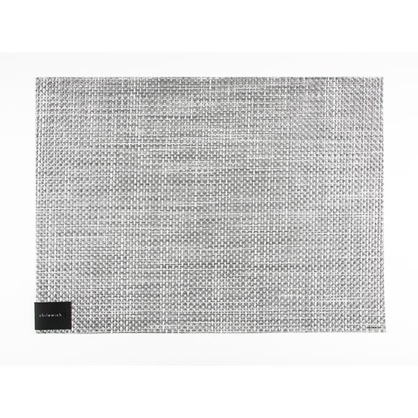 Chilewich チルウィッチ Basketweave RECTANGLE (042:White/Silver) i-25757 | chilewich | 02