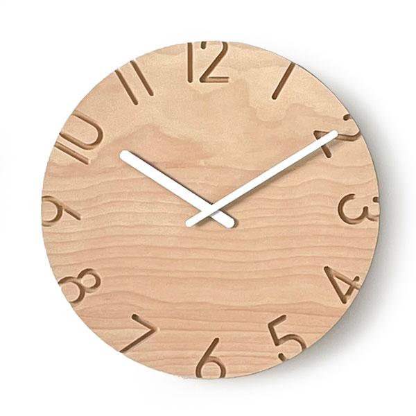 Lemnos CARVED WOOD BIRCH (SIZE:L) NTL16-05 レムノス 壁掛時計 i-32233 | Lemnos