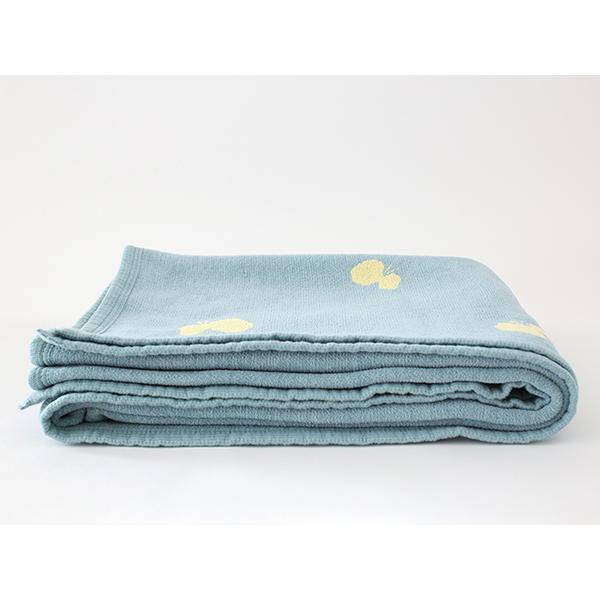 【正規取扱店】KLIPPAN シュニールコットン シングルブランケット CHOUCHO(SIZE:約140cm×180cm/ブルーイエロー) KP892307 26221 | KLIPPAN | 02