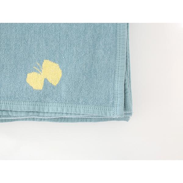 【正規取扱店】KLIPPAN シュニールコットン シングルブランケット CHOUCHO(SIZE:約140cm×180cm/ブルーイエロー) KP892307 26221 | KLIPPAN | 05