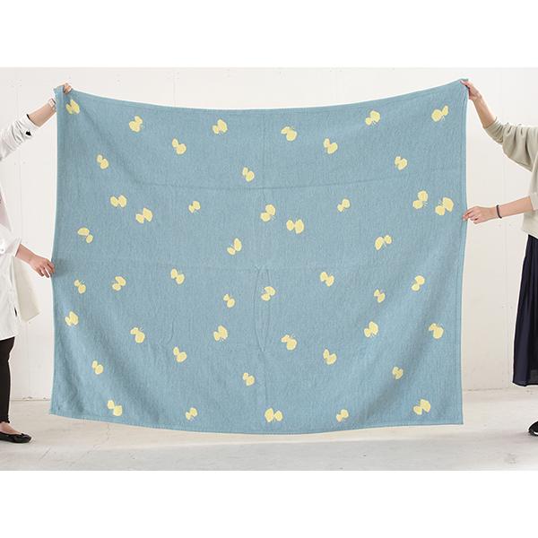 【正規取扱店】KLIPPAN シュニールコットン シングルブランケット CHOUCHO(SIZE:約140cm×180cm/ブルーイエロー) KP892307 26221 | KLIPPAN | 06