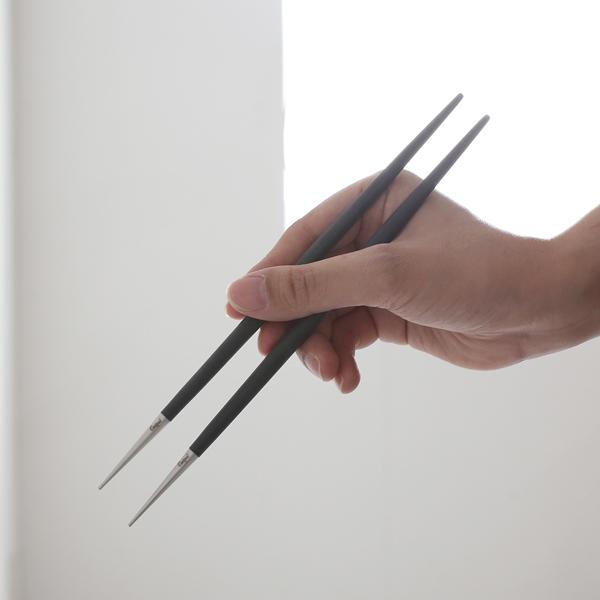 【Cutipol】GOA お箸セット 1膳 ブラックシルバー CT-GO-29-F カトラリー クチポール ゴア 31927 | Cutipol