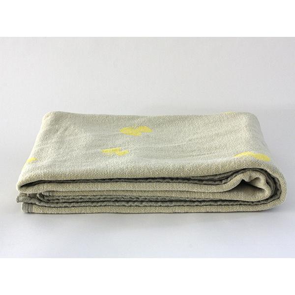 【正規取扱店】KLIPPAN シュニールコットン シングルブランケット CHOUCHO(SIZE:約140cm×180cm/オリーブイエロー) KP892138 31253 | KLIPPAN | 02