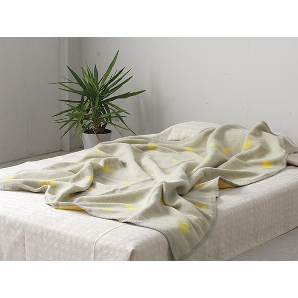 【正規取扱店】KLIPPAN シュニールコットン シングルブランケット CHOUCHO(SIZE:約140cm×180cm/オリーブイエロー) KP892138 31253 | KLIPPAN | 06