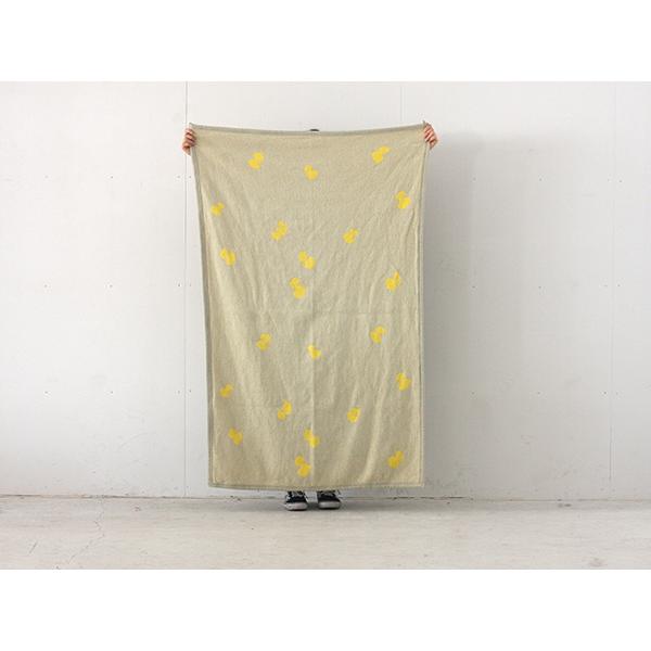 【正規取扱店】KLIPPAN シュニールコットン ハーフブランケット CHOUCHO(SIZE:約90cm×140cm/オリーブイエロー) KP892139 29687 | KLIPPAN | 05