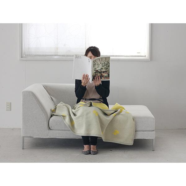 【正規取扱店】KLIPPAN シュニールコットン ハーフブランケット CHOUCHO(SIZE:約90cm×140cm/オリーブイエロー) KP892139 29687 | KLIPPAN | 06