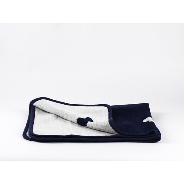 【正規取扱店】KLIPPAN シュニールコットン ミニブランケット CHOUCHO(SIZE:約70cm×90cm/ネイビー) KP891207 29691 | KLIPPAN | 02