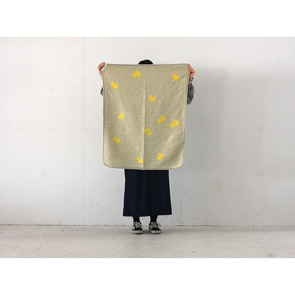 【正規取扱店】KLIPPAN シュニールコットン ミニブランケット CHOUCHO(SIZE:約70cm×90cm/オリーブイエロー) KP892140 29692 | KLIPPAN | 05