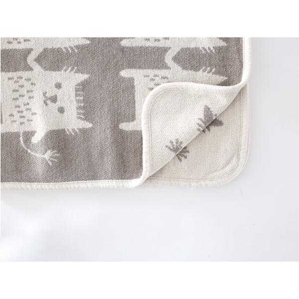 【正規取扱店】KLIPPAN シュニールコットン ミニブランケット ボブキャット(SIZE:約70cm×90cm/グレー) KP253803 29709 | KLIPPAN | 06