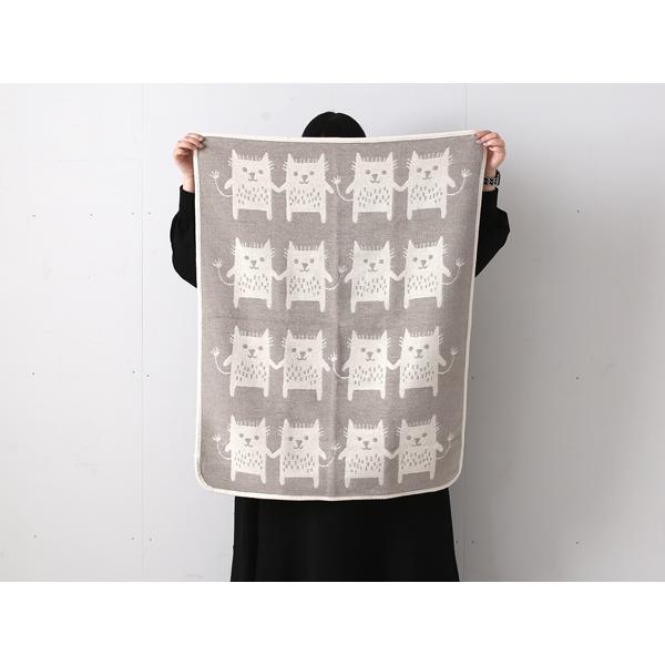 【正規取扱店】KLIPPAN シュニールコットン ミニブランケット ボブキャット(SIZE:約70cm×90cm/グレー) KP253803 29709 | KLIPPAN | 07