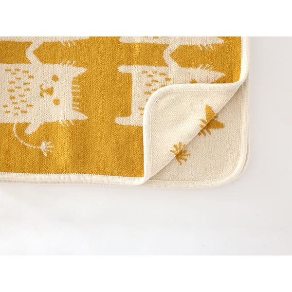 【正規取扱店】KLIPPAN シュニールコットン ミニブランケット ボブキャット(SIZE:約70cm×90cm/イエロー) KP253801 29710 | KLIPPAN | 06
