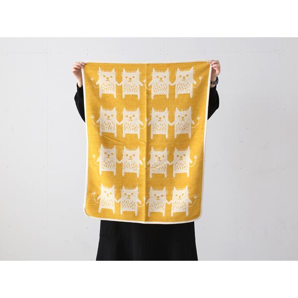 【正規取扱店】KLIPPAN シュニールコットン ミニブランケット ボブキャット(SIZE:約70cm×90cm/イエロー) KP253801 29710 | KLIPPAN | 07
