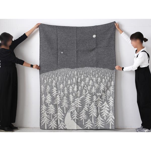【正規取扱店】KLIPPAN クリッパン ウールシングルブランケット HOUSE IN THE FOREST(SIZE:1300mm×1800mm/グレー) KP225101　30423 | KLIPPAN | 06