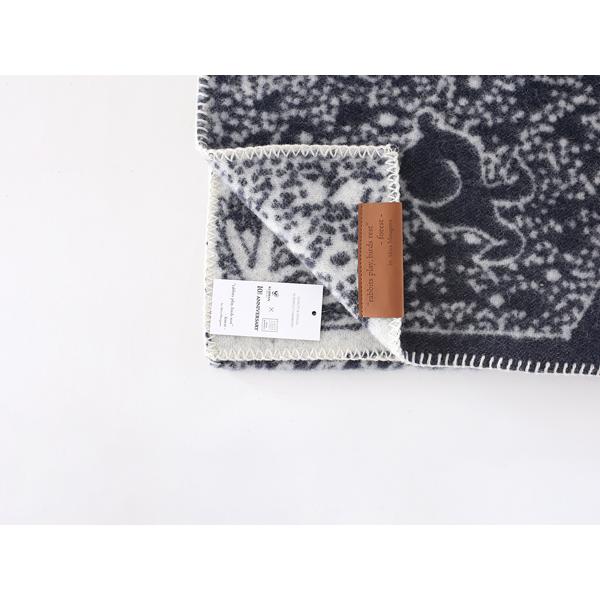 【正規取扱店】KLIPPAN クリッパン ウールシングルブランケット rabbits play, birds rest - forest - (SIZE:1300mm×1800mm/ネイビー)  KP892548　30425 | KLIPPAN | 05