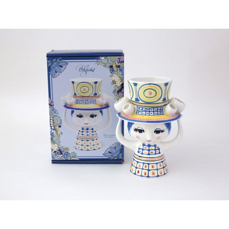 BJORN WIINBLAD エヴァ LADY WITH HAT フラワーベース ブルー 花瓶 ビヨンヴィンブラッド i-32052 |  | 05