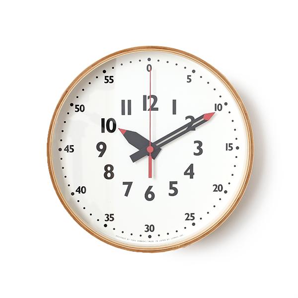 Lemnos fun pun clock φ25.4  (ナチュラル) YD14-08 S NT レムノス 壁掛時計 i-34328 | Lemnos
