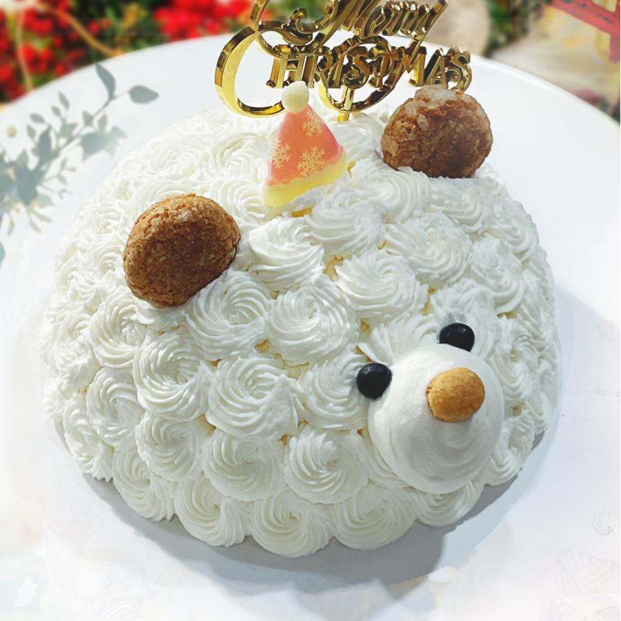 クリスマスケーキ Xmas 2024 予約 白くまさんのクリスマスケーキ14cm