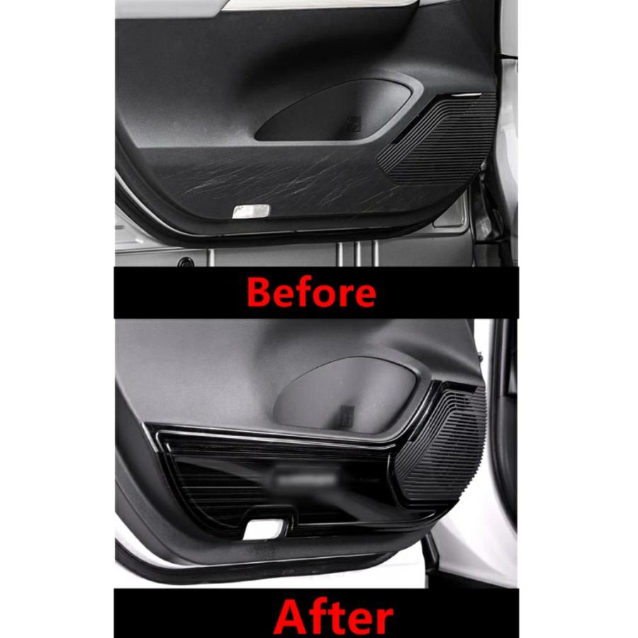 現行80系ハリアー ドアキックガードステンレス製 ドアキックガード 新型ハリアー 80系 パーツ 用 4P 2色可選 ステンレス