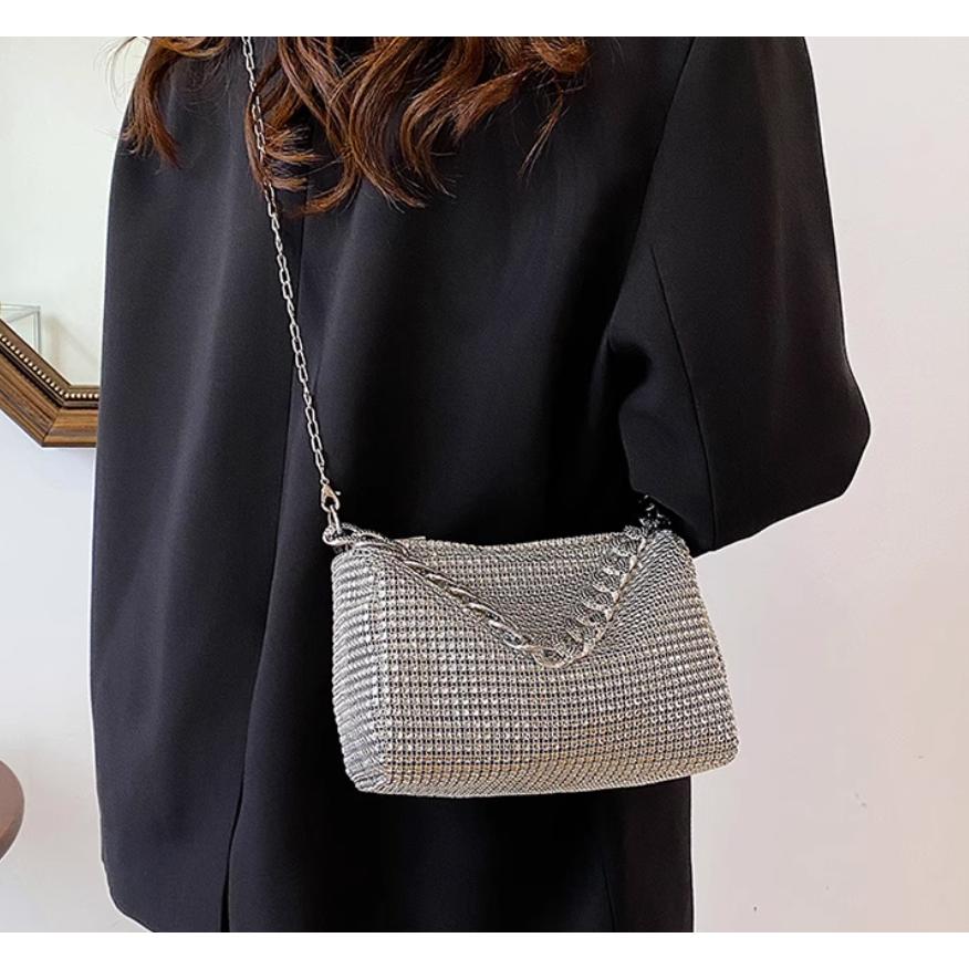 ポシェット レディース ラインストーン ハンドバッグ 小さめ