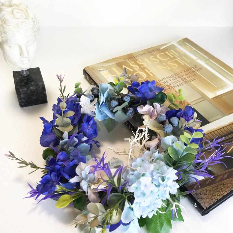 あじさい 紫陽花 フラワーアレンジメントリース Hdwr 05 Hdwr 05 エッセンスデザイン工房 通販 Yahoo ショッピング