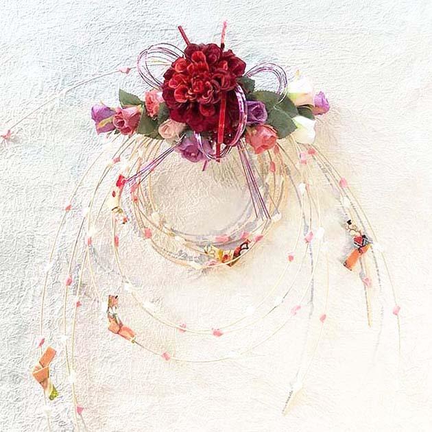 お正月飾りもち花リース nyd-02 : エッセンスデザイン工房 - 通販