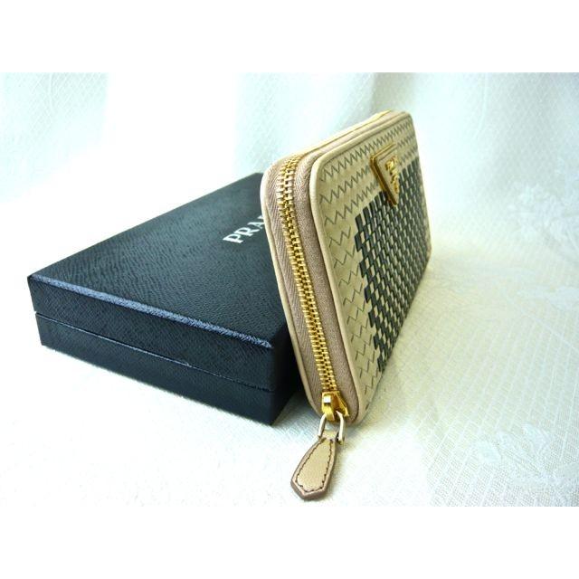 美品　プラダ　マドラス 楽天市場】【財布】PRADA プラダ 編み込み MADRAS マドラス 二